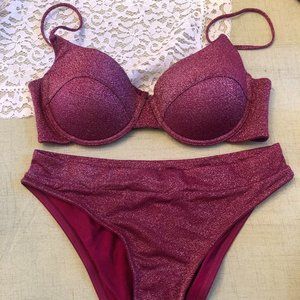 Triangl Macia suit in Grape Sparkle